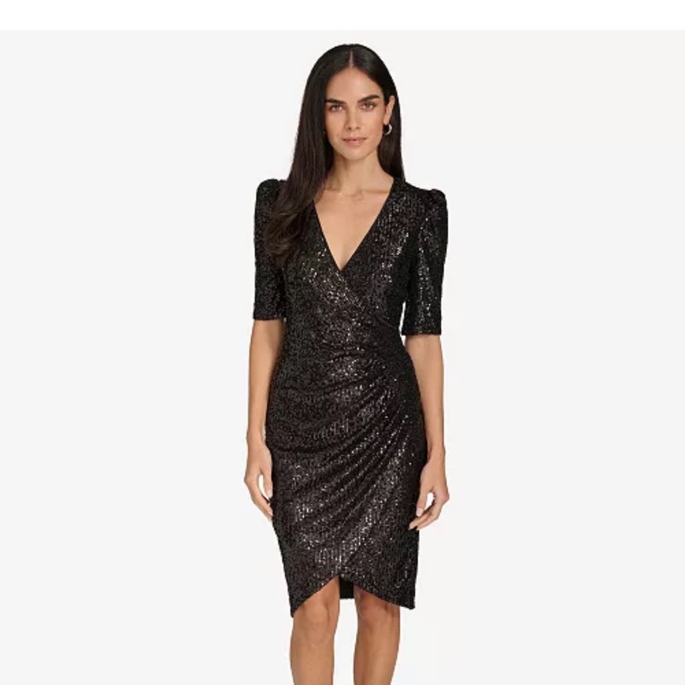 Calvin Klein Glittering Black Sequin Dress